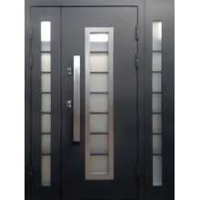 Входная группа «Термо» со стеклом и длинной бугельной ручкой для загородного дома и офиса